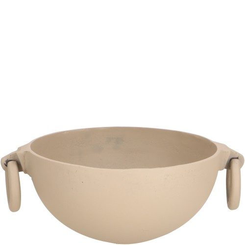 Keramikschale beige mit Griffen