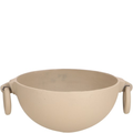 Keramikschale beige mit Griffen